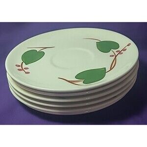 Blue Ridge Southern Pottery  Stanhome Ivy Saucer For Cup Handpainted set of 6